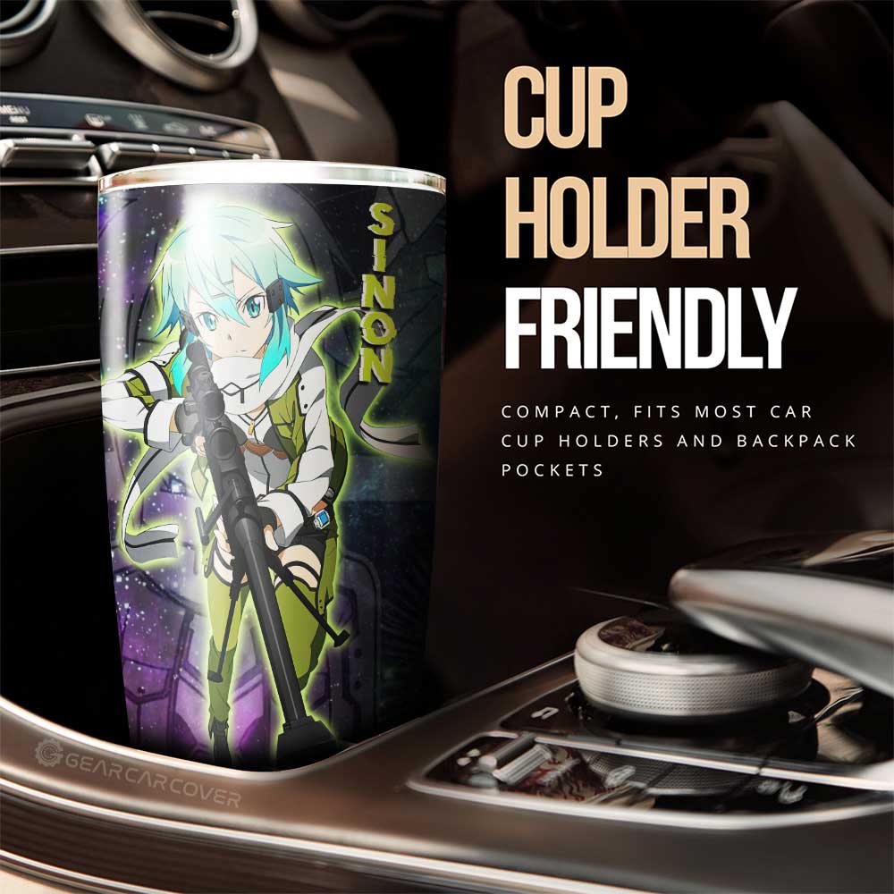 Sinon Tumbler Cup Custom Manga Galaxy Style - Gearcarcover - 2