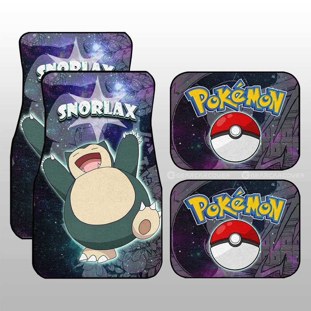 Snorlax Car Floor Mats Custom Anime Galaxy Manga Style - Gearcarcover - 1