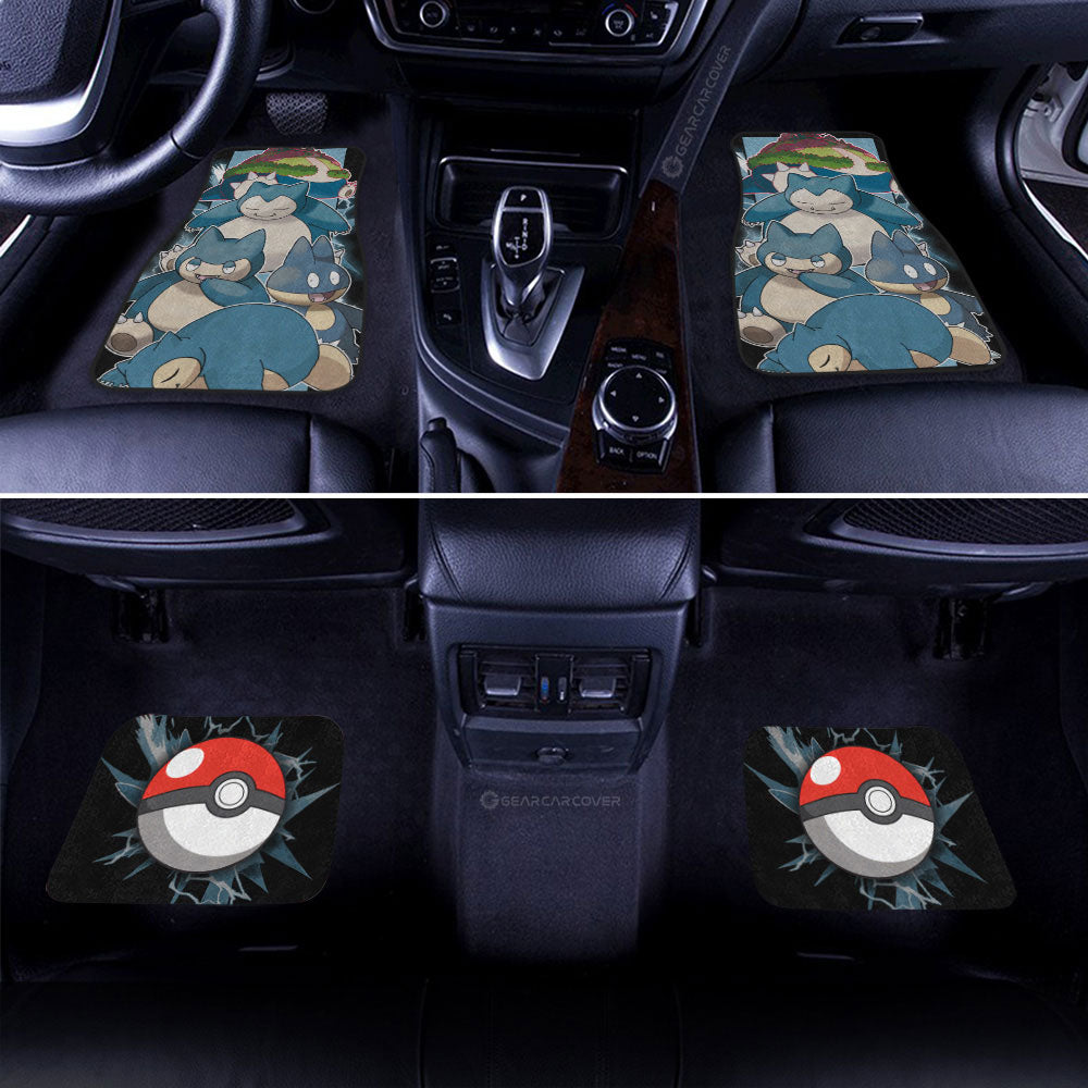 Snorlax Car Floor Mats Custom Car Accessories For Fans - Gearcarcover - 2