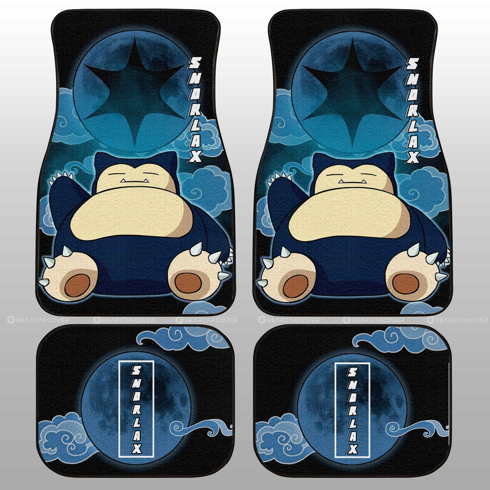 Snorlax Car Floor Mats Custom Car Accessories For Fans - Gearcarcover - 2