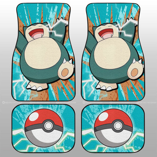 Snorlax Car Floor Mats Custom Car Interior Accessories - Gearcarcover - 1