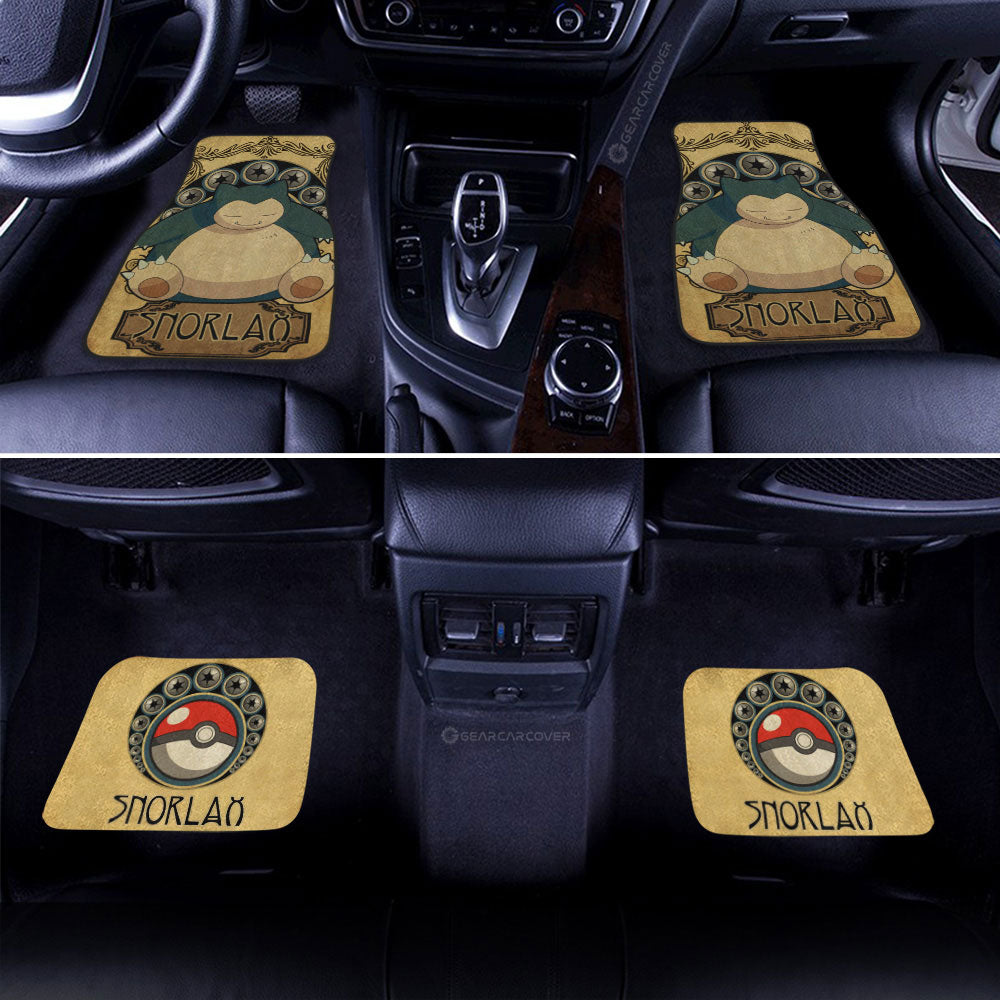 Snorlax Car Floor Mats Custom Car Interior Accessories - Gearcarcover - 2