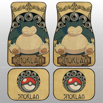 Snorlax Car Floor Mats Custom Car Interior Accessories - Gearcarcover - 1