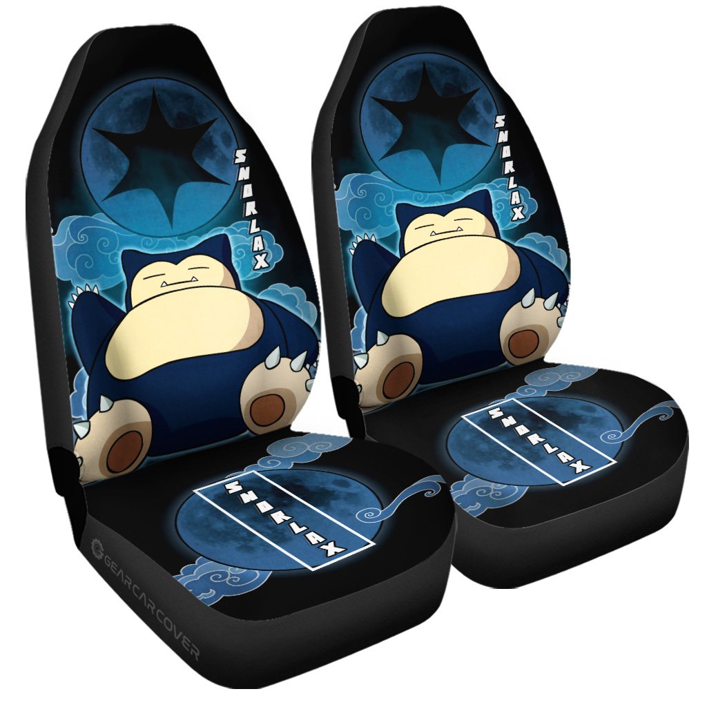Snorlax Car Seat Covers Custom Anime Car Accessories For Anime Fans - Gearcarcover - 3