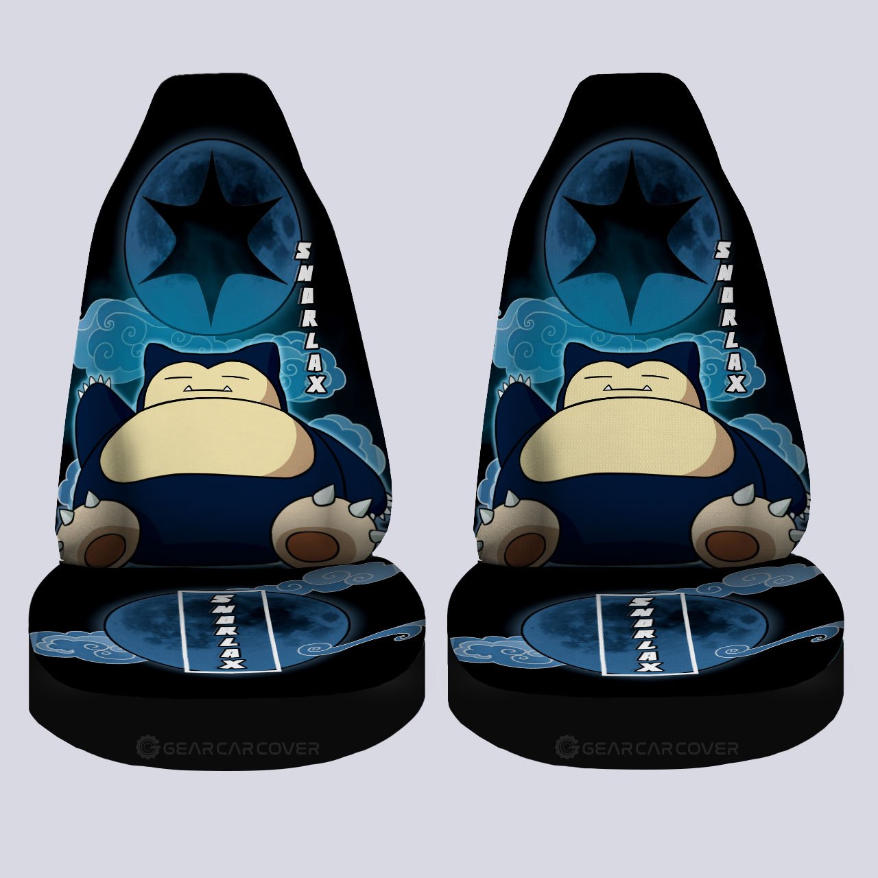 Snorlax Car Seat Covers Custom Anime Car Accessories For Anime Fans - Gearcarcover - 4