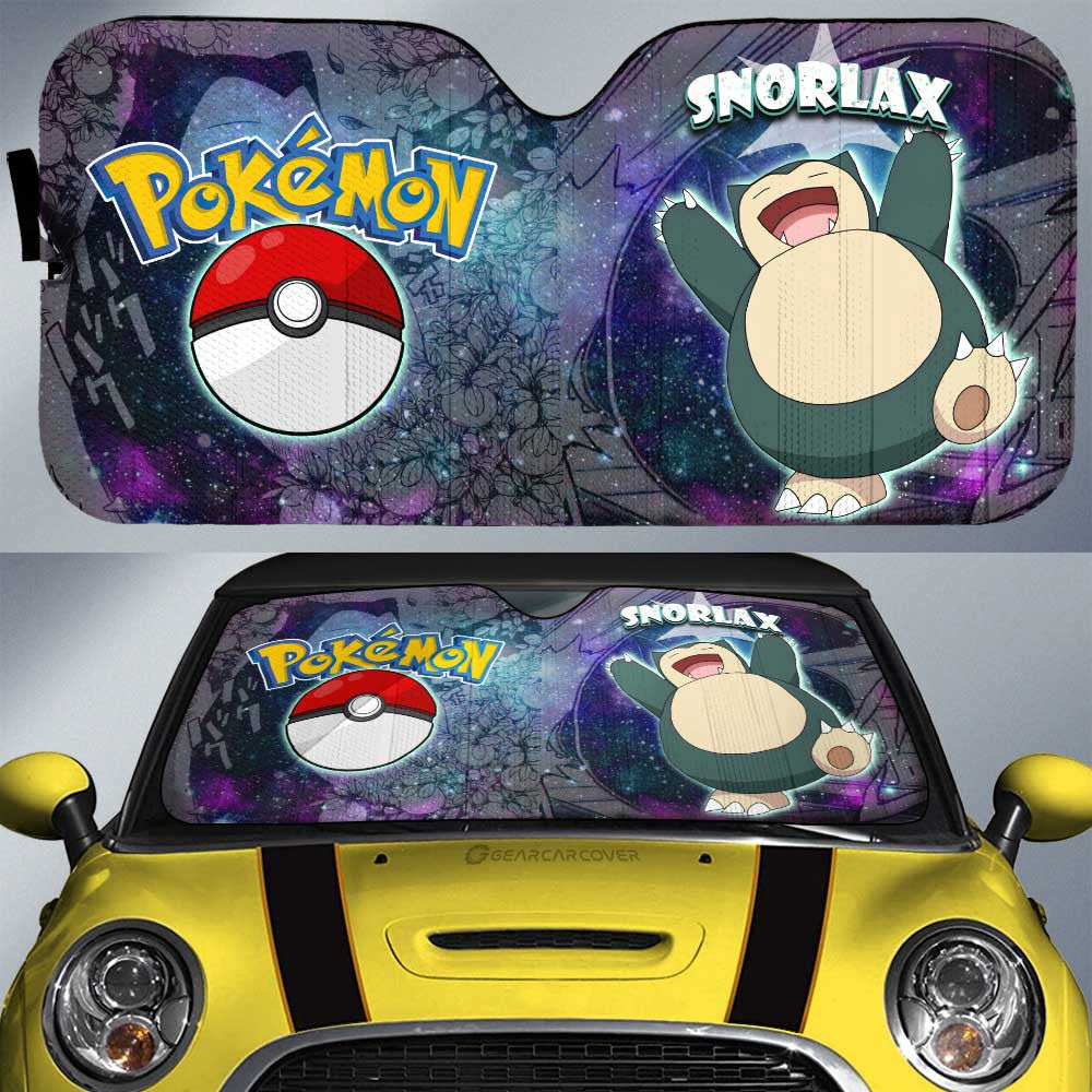 Snorlax Car Sunshade Custom Anime Galaxy Manga Style - Gearcarcover - 1