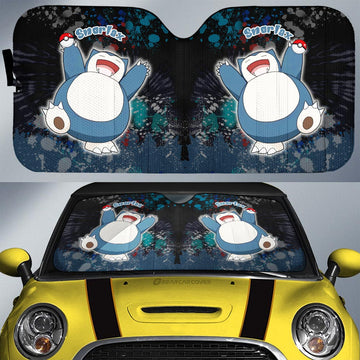 Snorlax Car Sunshade Custom Tie Dye Style Anime Car Accessories - Gearcarcover - 1
