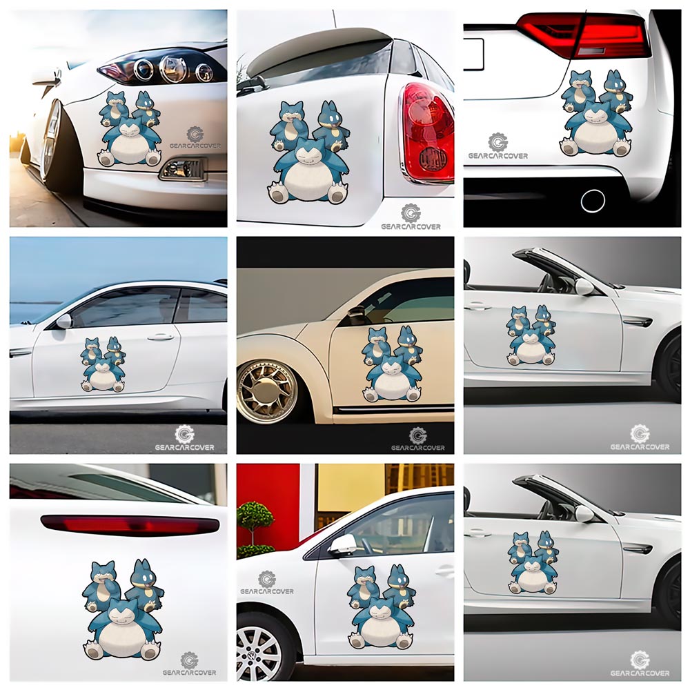 Snorlax Evolution Car Sticker Custom - Gearcarcover - 2