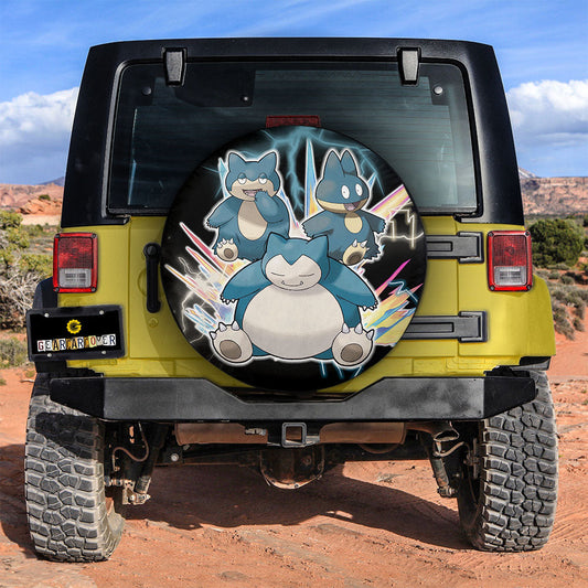 Snorlax Evolution Spare Tire Cover Custom Anime - Gearcarcover - 2
