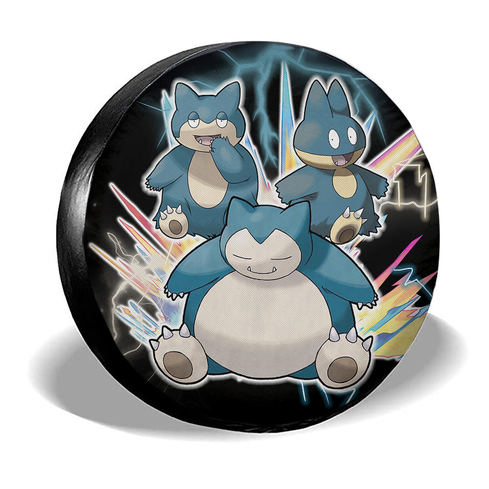 Snorlax Evolution Spare Tire Cover Custom Anime - Gearcarcover - 3