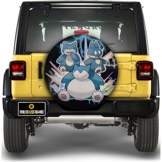 Snorlax Evolution Spare Tire Cover Custom Anime - Gearcarcover - 1