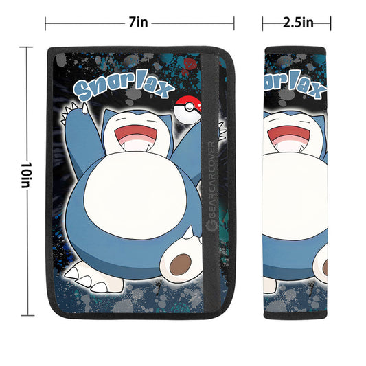 Snorlax Seat Belt Covers Custom Tie Dye Style Car Accessories - Gearcarcover - 1