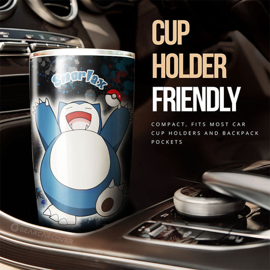Snorlax Tumbler Cup Custom Tie Dye Style Anime Car Accessories - Gearcarcover - 2