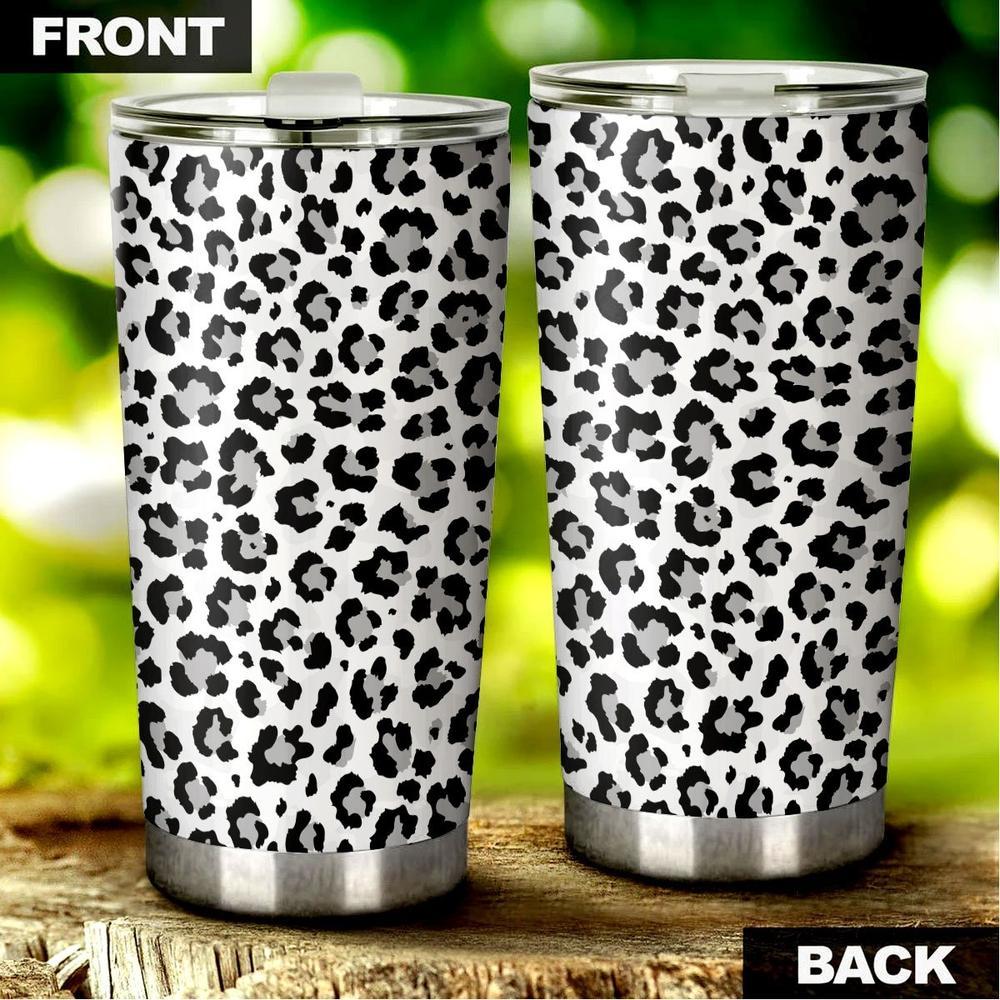 Snow Leopard Skin Tumbler Cup Custom Skin Printed - Gearcarcover - 4