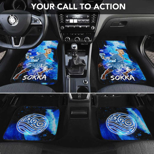 Sokka Car Floor Mats Custom Avatar The Last - Gearcarcover - 2