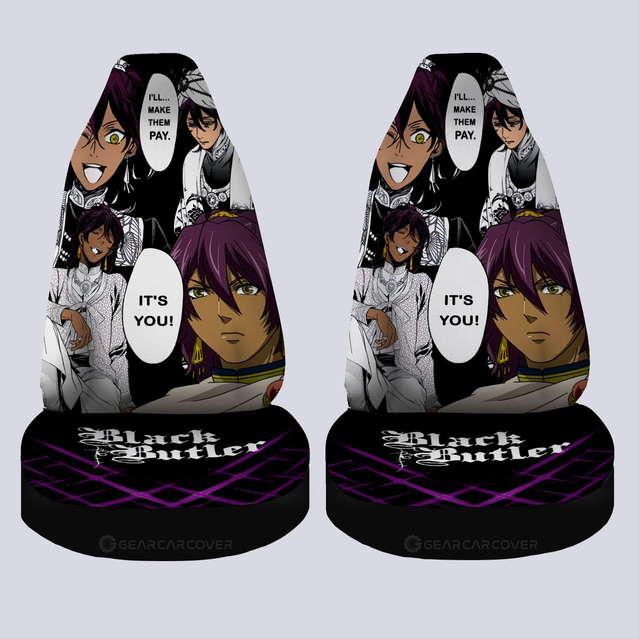 Soma Asman Kadar Car Seat Covers Custom Black Butler Car Accessories - Gearcarcover - 4