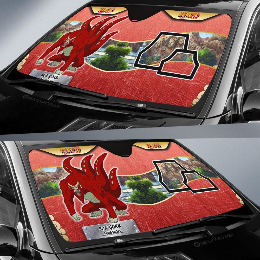Son Goku Car Sunshade Custom Anime Car Interior Accessories - Gearcarcover - 3