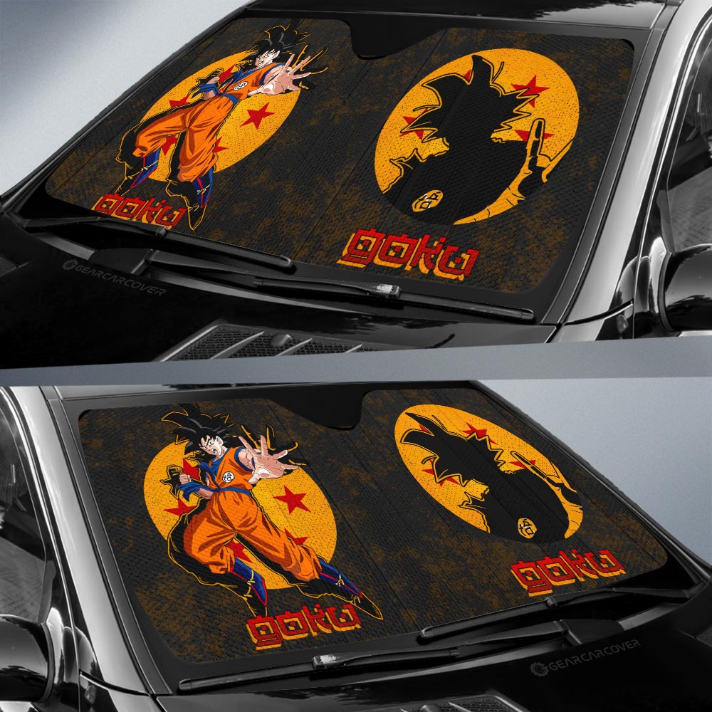 Son Goku Car Sunshade Custom Dragon Ball Anime Car Interior Accessories - Gearcarcover - 3