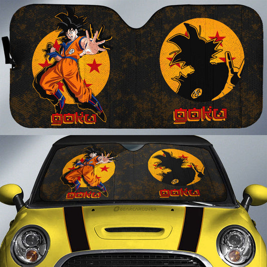 Son Goku Car Sunshade Custom Dragon Ball Anime Car Interior Accessories - Gearcarcover - 1