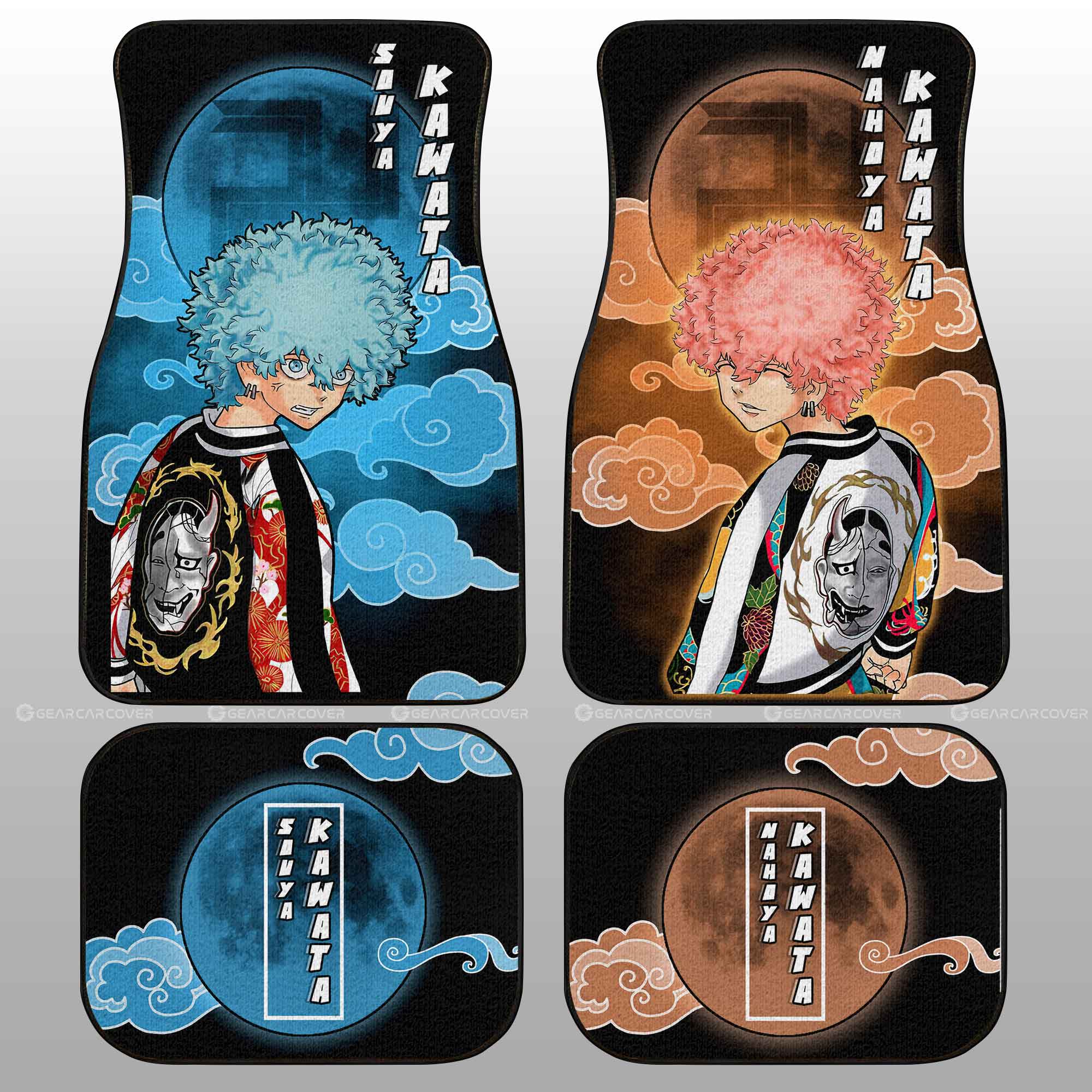 Souya Kawata And Nahoya Kawata Car Floor Mats Custom Tokyo Reverngers Car Interior Accessories - Gearcarcover - 1