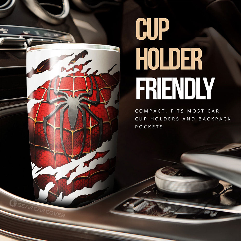 Spider Man Tumbler Cup Custom Uniform Car Accessories - Gearcarcover - 3