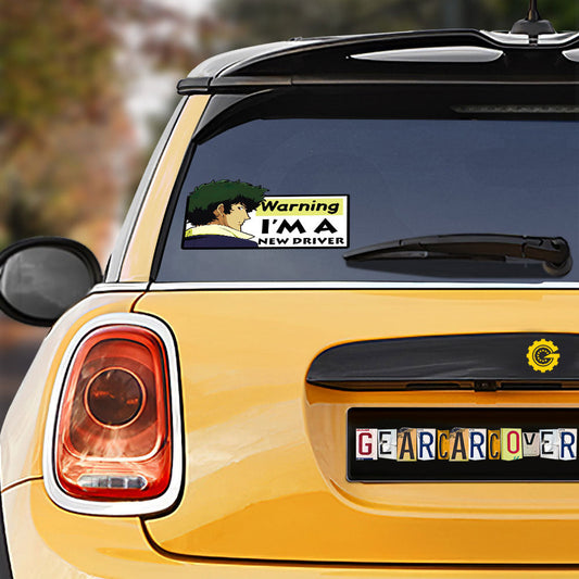 Spike Spiegel Warning New Driver Car Sticker Custom Car Accessories - Gearcarcover - 1