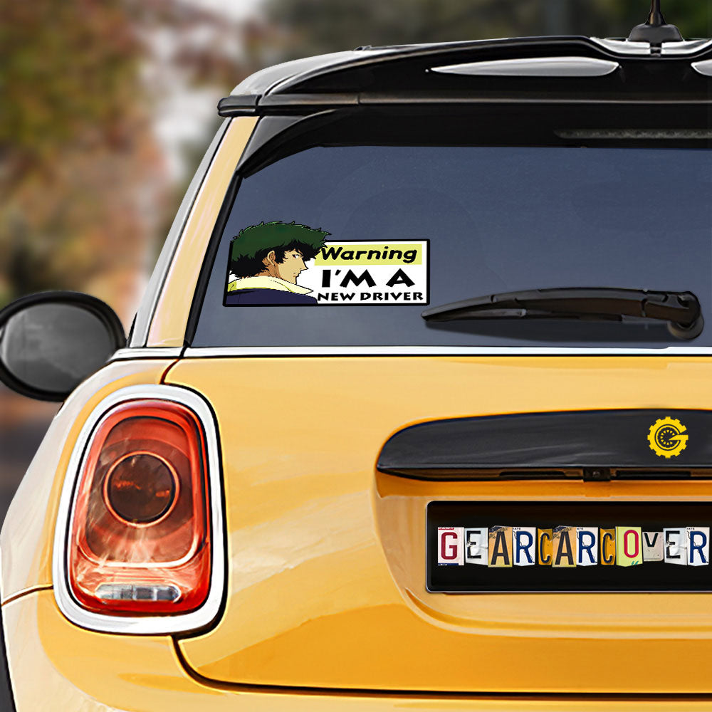 Spike Spiegel Warning New Driver Car Sticker Custom Car Accessories - Gearcarcover - 1