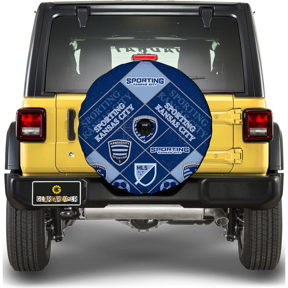 Sporting Kansas City Spare Tire Covers Camera Hole Sporty Team Collection - Gearcarcover - 1