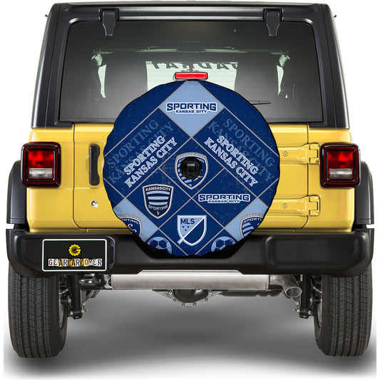 Sporting Kansas City Spare Tire Covers Camera Hole Sporty Team Collection - Gearcarcover - 1