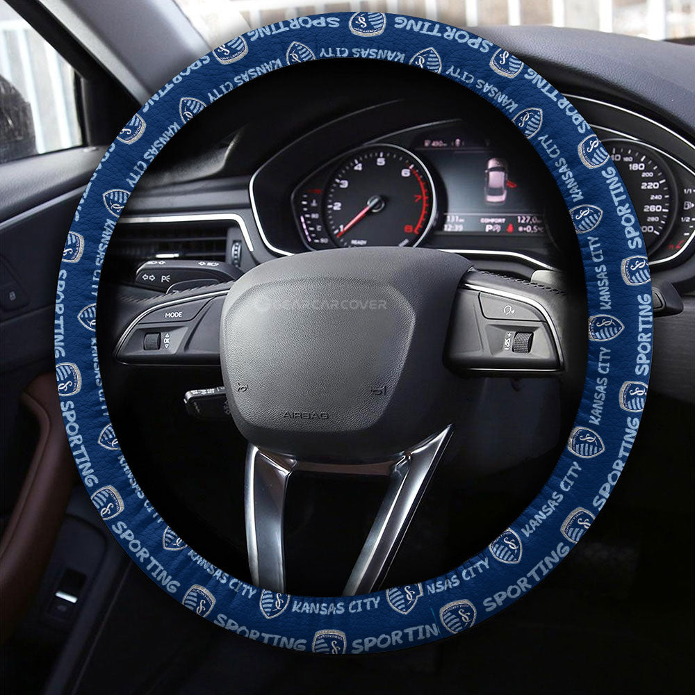 Sporting Kansas City Steering Wheel Cover Sporty Team Collection - Gearcarcover - 4
