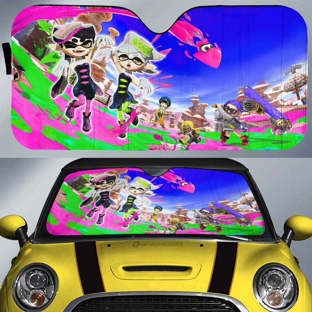 Squid Sisters Splatoon Car Sunshade Custom Car Accessories - Gearcarcover - 1