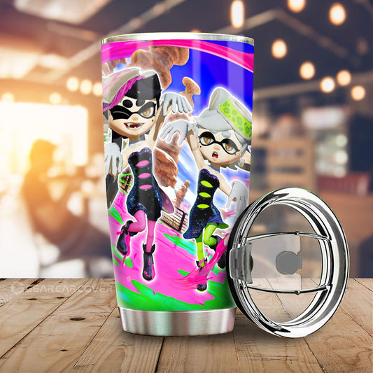 Squid Sisters Splatoon Tumbler Cup Custom Car Accessories - Gearcarcover - 2