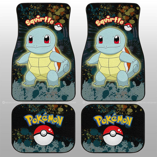 Squirtle Car Floor Mats Custom Tie Dye Style Anime Car Accessories - Gearcarcover - 2