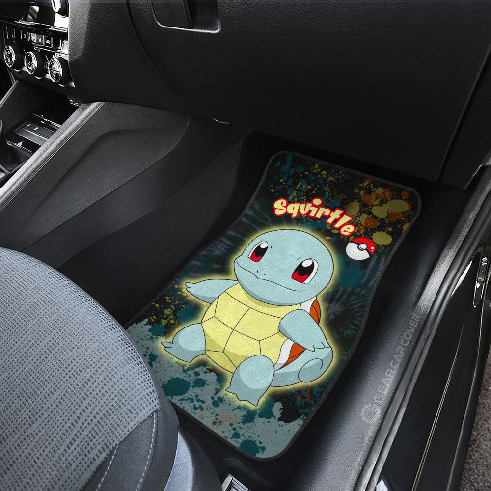 Squirtle Car Floor Mats Custom Tie Dye Style Anime Car Accessories - Gearcarcover - 4