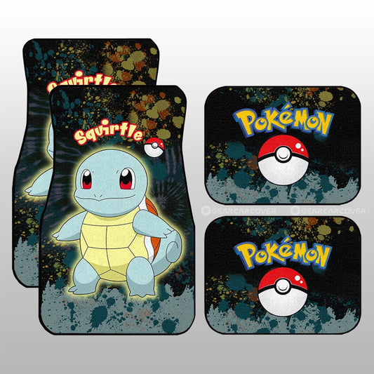 Squirtle Car Floor Mats Custom Tie Dye Style Anime Car Accessories - Gearcarcover - 1