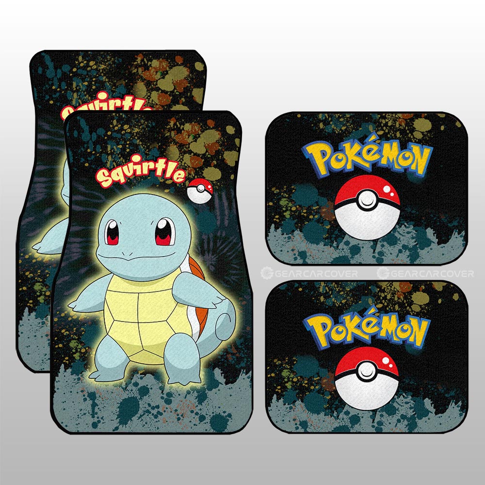 Squirtle Car Floor Mats Custom Tie Dye Style Car Accessories - Gearcarcover - 1