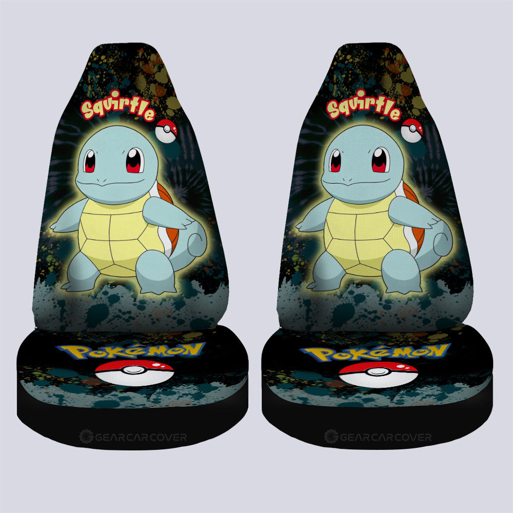 Squirtle Car Seat Covers Custom Tie Dye Style Car Accessories - Gearcarcover - 4