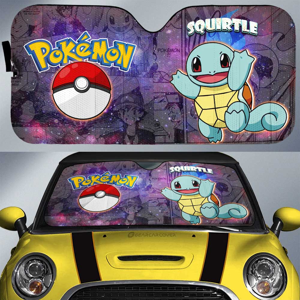 Squirtle Car Sunshade Custom Anime Galaxy Manga Style - Gearcarcover - 1