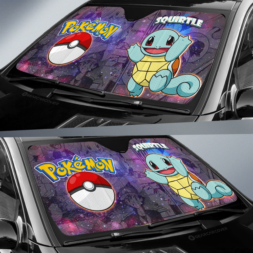 Squirtle Car Sunshade Custom Galaxy Manga Style - Gearcarcover - 2