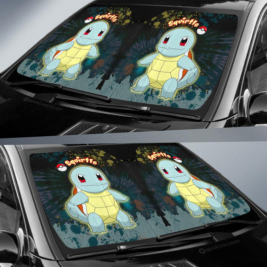 Squirtle Car Sunshade Custom Tie Dye Style Anime Car Accessories - Gearcarcover - 2