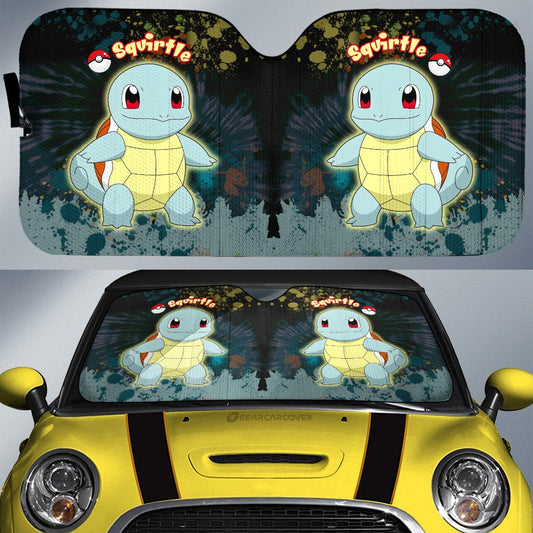 Squirtle Car Sunshade Custom Tie Dye Style Anime Car Accessories - Gearcarcover - 1