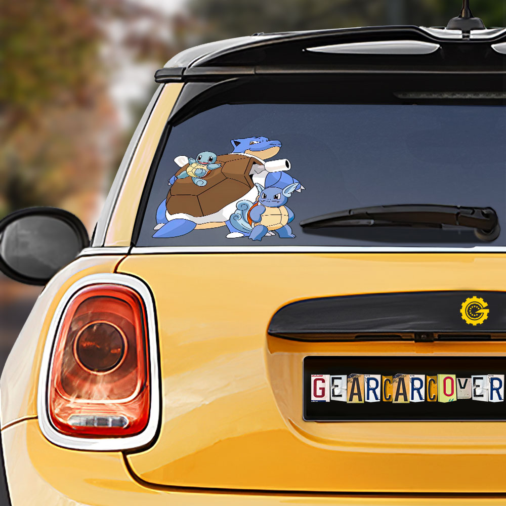 Squirtle Evolution Car Sticker Custom - Gearcarcover - 1