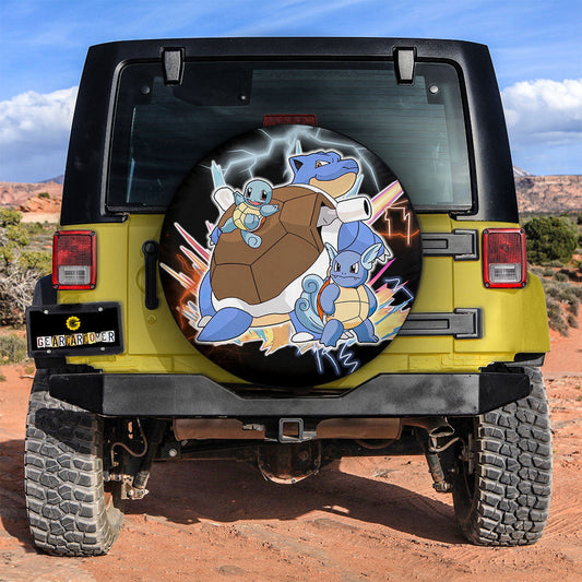 Squirtle Evolution Spare Tire Cover Custom Anime - Gearcarcover - 2