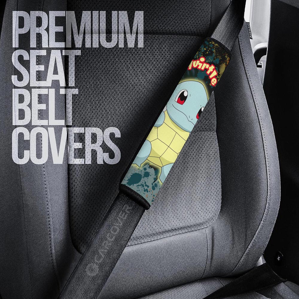 Squirtle Seat Belt Covers Custom Tie Dye Style Anime Car Accessories - Gearcarcover - 2