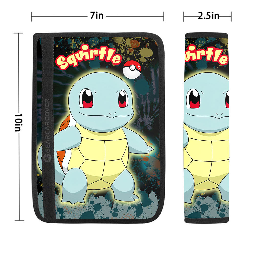 Squirtle Seat Belt Covers Custom Tie Dye Style Anime Car Accessories - Gearcarcover - 1