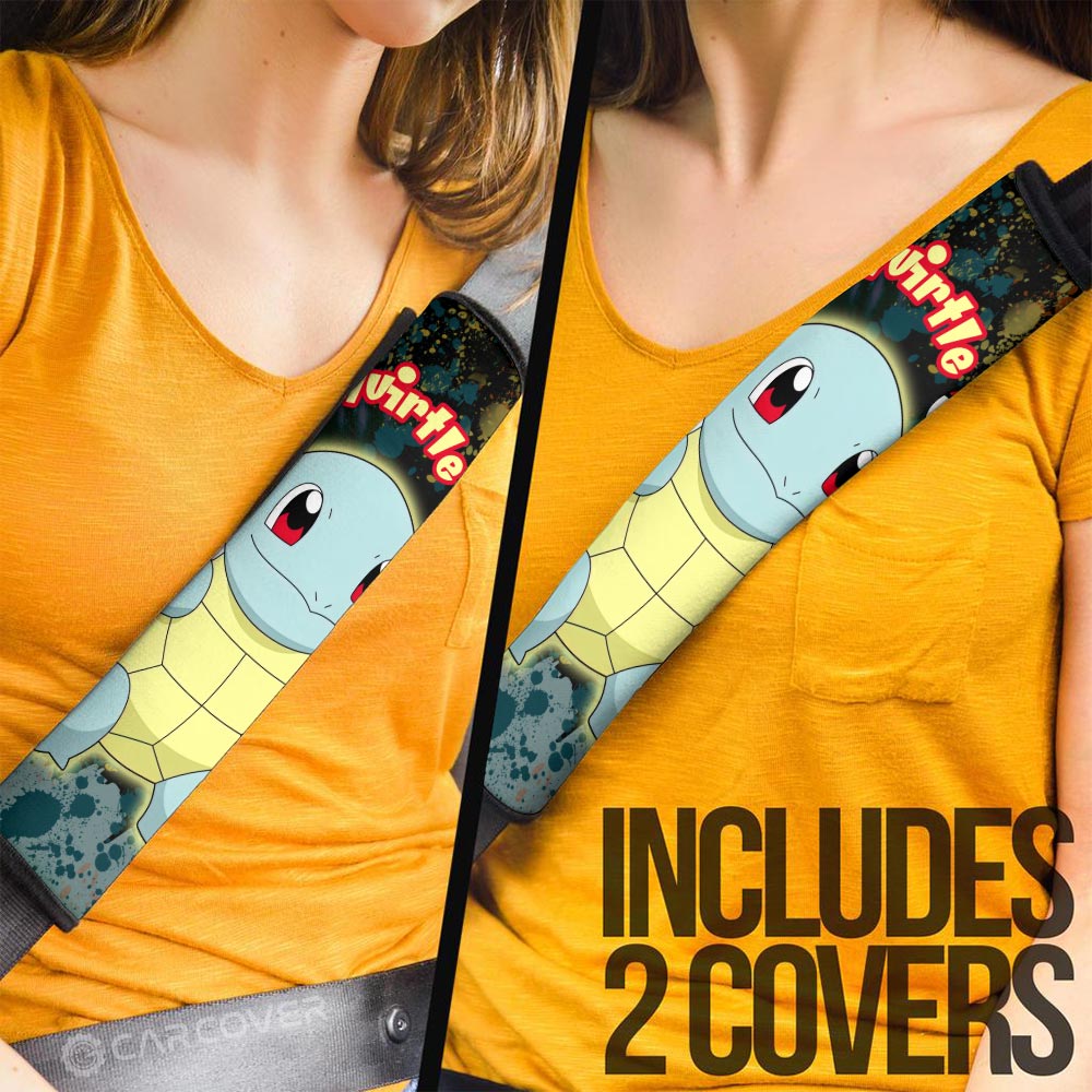 Squirtle Seat Belt Covers Custom Tie Dye Style Car Accessories - Gearcarcover - 3