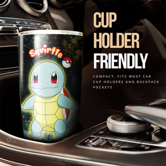 Squirtle Tumbler Cup Custom Tie Dye Style Anime Car Accessories - Gearcarcover - 2