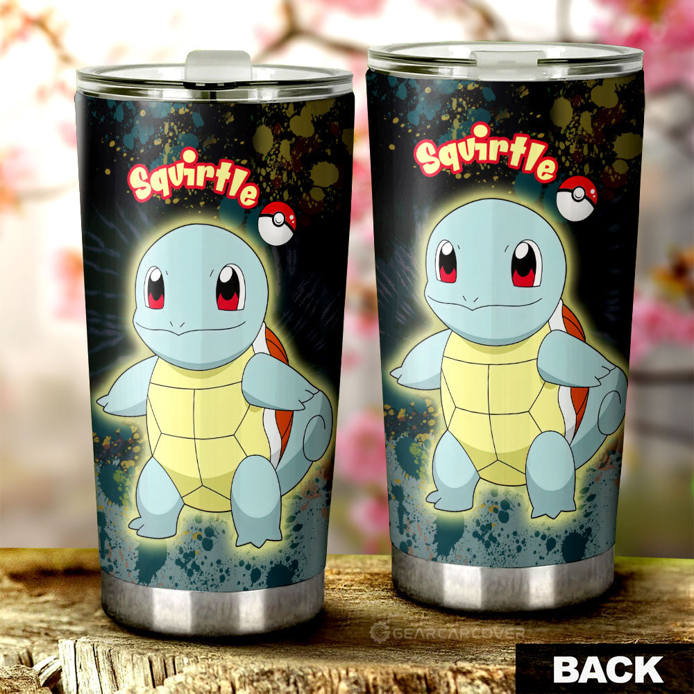 Squirtle Tumbler Cup Custom Tie Dye Style Anime Car Accessories - Gearcarcover - 3