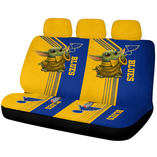St Louis Blues Car Back Seat Covers Custom Car Accessories - Gearcarcover - 1