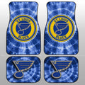 St Louis Blues Car Floor Mats Custom Tie Dye Car Accessories - Gearcarcover - 1